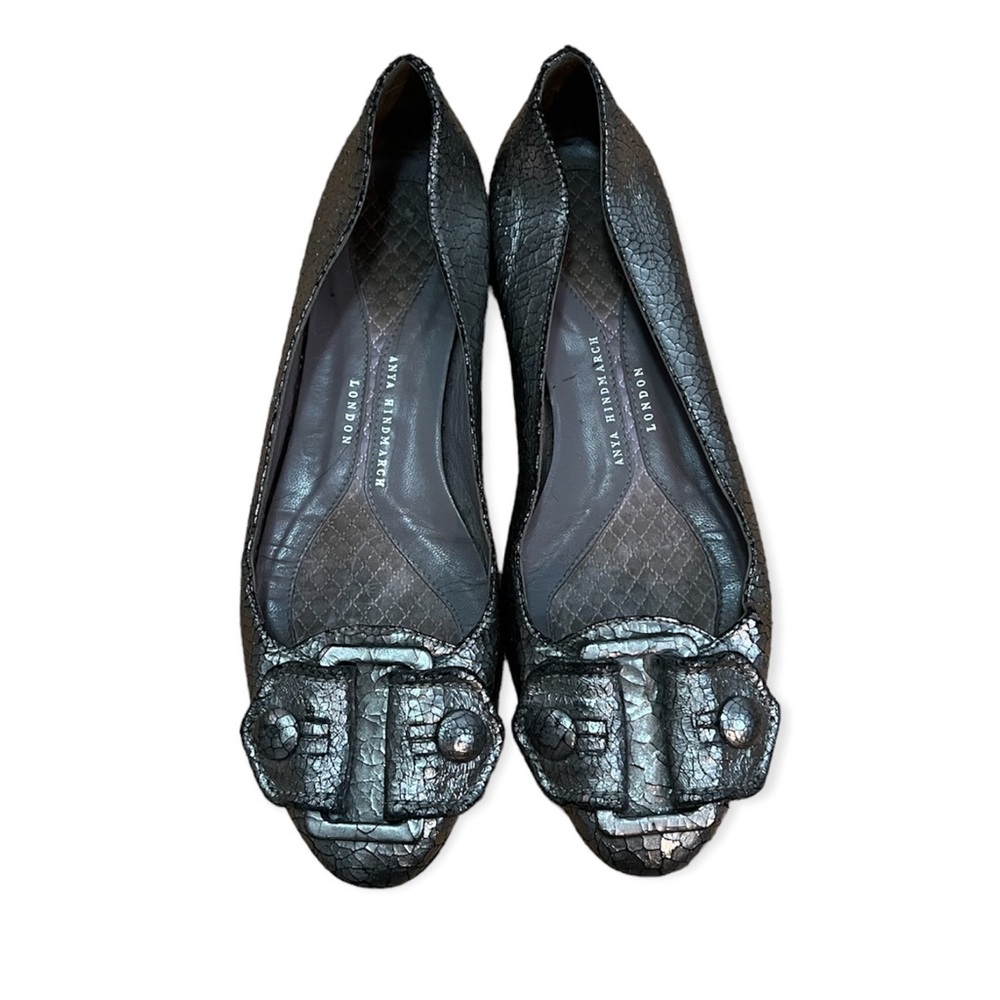 Anya Hindmarch Python Ballet Flats - Picture 3 of 11